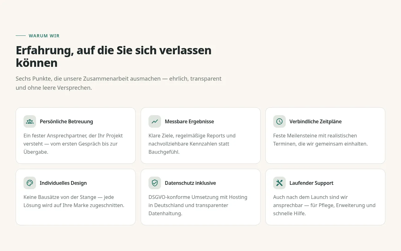 Vorschau FeatureCardsGrid