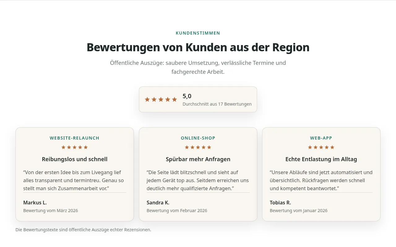Vorschau ReviewsGoogleCarousel